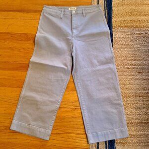Madewell Emmett Wide-Leg Crop Pants in Dusty Pool
